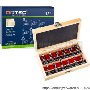 Rotec 270 houtfrezenset 270 12 delig in houten kist - W50912665 - afbeelding 1