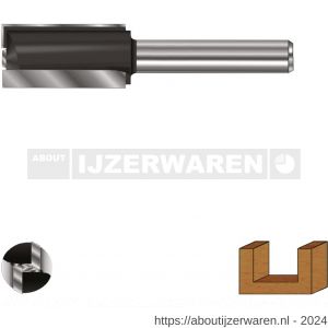 Rotec 271 HM groeffrees met grondsnijder Gold-Line diameter 16x30x58 mm d2=8 mm - W50904531 - afbeelding 1