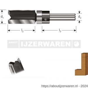 Rotec 271 HM groeffrees met geleidelager Gold-Line diameter 22x25x32 mm d2=8 mm - W50904570 - afbeelding 2