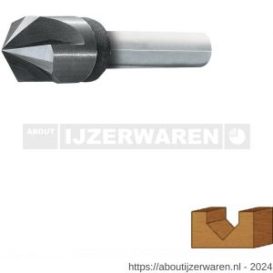 Rotec 271 VHM V-groeffrees 60 graden Gold-Line diameter 14 d2=8 mm - W50904589 - afbeelding 1