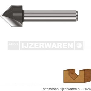 Rotec 271 HM V-groeffrees 60 graden Gold-Line diameter 19,05 mm d2=12 mm - W50904802 - afbeelding 1