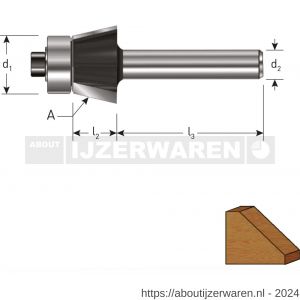 Rotec 271 HM fasefrees Gold-Line diameter 36 mm 45 graden d=12 mm - W50904849 - afbeelding 2