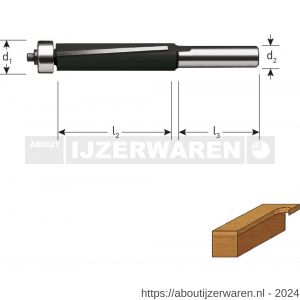 Rotec 271 HM kantenfrees schuin helix Gold-Line diameter 12,7x25,4 mm d2=8 mm - W50904665 - afbeelding 2