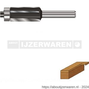 Rotec 271 HM kantenfrees Z3 Gold-Line diameter 12,7x12,7 mm d2=8 mm met geleidelager - W50904666 - afbeelding 1