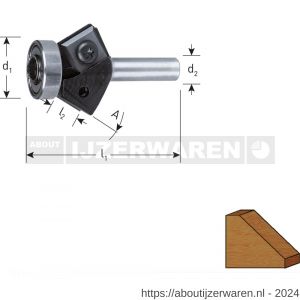 Rotec 271 HM fasefrees wisselplaat Gold-Line diameter 30 mm Z=2 d2=8 mm - W50904668 - afbeelding 2