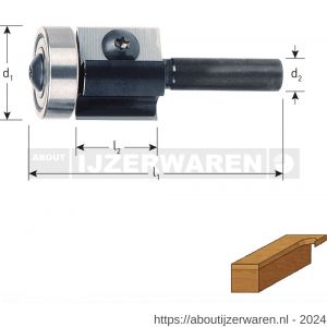 Rotec 271 HM kantenfrees wisselplaat Gold-Line diameter 19x30 mm Z=2 d2=8 mm - W50904671 - afbeelding 2