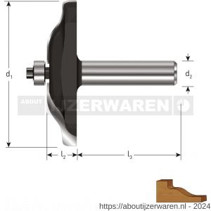 Rotec 271 HM platbandfrees Gold-Line diameter 76,2 mm Z=2 d2=12 mm - W50904889 - afbeelding 2