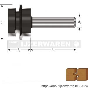 Rotec 271 HM verlijmfrees Gold-Line diameter 30,2 mm Z=2 d2=8 mm - W50904685 - afbeelding 2