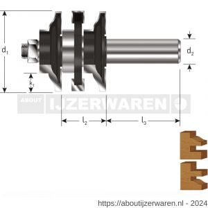 Rotec 271 HM contraprofielgarnituurfrees Gold-Line Z=3 diameter 41 mm d2=8 mm - W50904687 - afbeelding 2