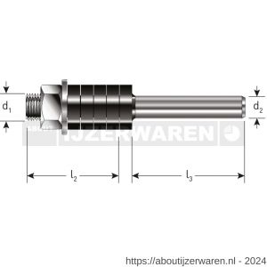 Rotec 271 spindel zonder lager diameter 8 mm d2=8 mm - W50904701 - afbeelding 2