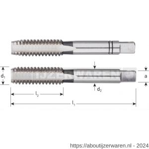 Rotec 306.1 HSS handtappenset 2 delig BSF 3/16 inch TPI 32 - W50905160 - afbeelding 2