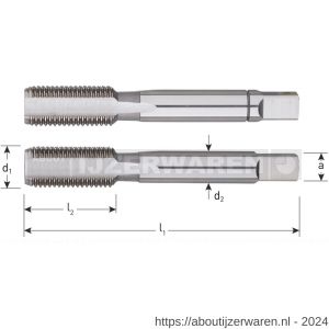 Rotec 308 HSS handtappenset UNF 5/8 inch TPI 18 - W50905188 - afbeelding 2