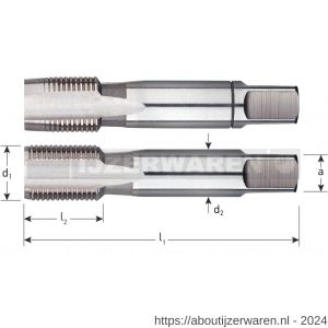 Rotec 315 HSS handtappenset PG 21 inch TPI 16 - W50905217 - afbeelding 2