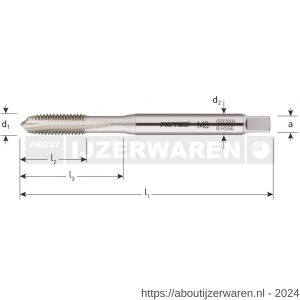 Rotec 320B HSS-E machinetap doorlopend DIN 371 M4x0,7 mm - W50905240 - afbeelding 2