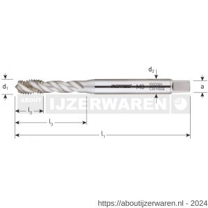 Rotec 320C HSS-E machinetap blind DIN 371 M10 - W50905250 - afbeelding 2