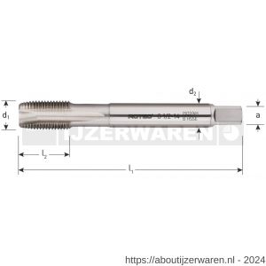 Rotec 323 HSS-E machinetap Opti-Line doorlopend DIN 5156 BSP(G) 3/8 inch TPI 19 - W50912700 - afbeelding 2