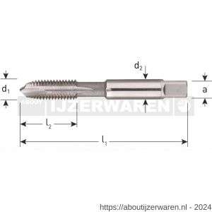 Rotec 327 HSS-E machinetap kort doorlopend ISO 529 M3x0,5 mm - W50905274 - afbeelding 2