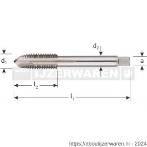 Rotec 328 HSS-E machinetap extra kort doorlopend DIN 352 M6 - W50905284 - afbeelding 2