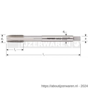 Rotec 330.376 HSS-E machinetap 800 doorlopend DIN 376 M27 - W50905355 - afbeelding 2