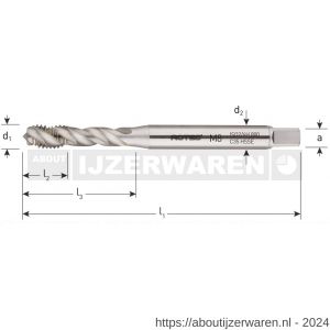 Rotec 330C371 HSS-E machinetap 800 blind DIN 371 M8 - W50905313 - afbeelding 2