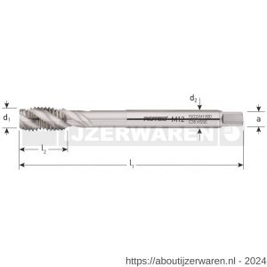 Rotec 330C376 HSS-E machinetap 800 blind DIN 376 M18 - W50905338 - afbeelding 2