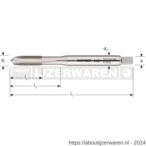 Rotec 330L HSS-E machinetap 800 doorlopend DIN 371 M5 (L) - W50905304 - afbeelding 2