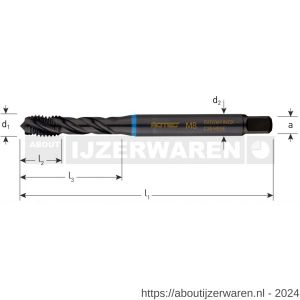 Rotec 331C HSS-E machinetap Inox 1000 blind DIN 371 M10 - W50905385 - afbeelding 2