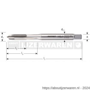 Rotec 335 HSS-E machinetap 800 doorlopend DIN 371 metrisch fijn MF8x1,0 mm - W50905434 - afbeelding 2