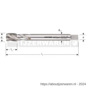 Rotec 335 HSS-E machinetap 800 blind DIN 374 metrisch fijn MF12x1,25 mm - W50905451 - afbeelding 2