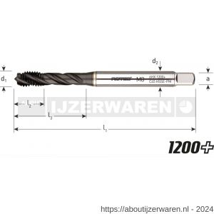 Rotec 336C371 HSS-E PM machinetap 1200+ blind DIN 371 M8 - W50905527 - afbeelding 2