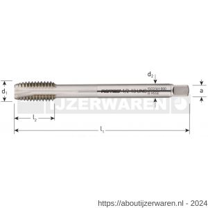 Rotec 338 HSS-E machinetap 800 doorlopend DIN 376 UNC 7/16 inch TPI 14 - W50905565 - afbeelding 2