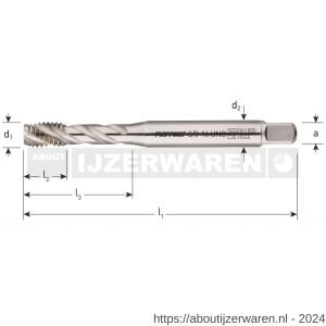 Rotec 338C HSS-E machinetap 800 blind 35 graden DIN 371 UNC 3/8 inch TPI 16 - W50905564 - afbeelding 2