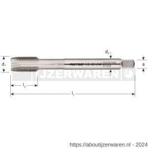 Rotec 339 HSS-E machinetap 800 doorlopend DIN 376 UNF 3/4 inch TPI 16 - W50905599 - afbeelding 2