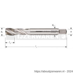 Rotec 341C HSS-E machinetap 800 blind DIN 5156 BSP(G) 1/4 inch TPI 19 - W50905608 - afbeelding 2