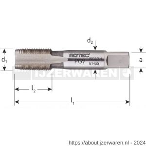 Rotec 345 HSS-E machinetap 800 doorlopend DIN 40430 PG 7 TPI 20 - W50905640 - afbeelding 2