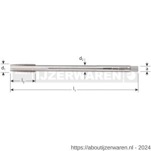 Rotec 350 HSS-E machinetap lang doorlopend DIN 357 M6x1,0 mm - W50905680 - afbeelding 2