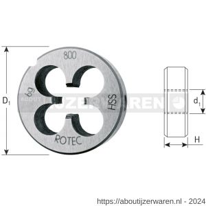 Rotec 360 HSS ronde snijplaat DIN-EN 22568 metrisch M18 - W50905751 - afbeelding 2