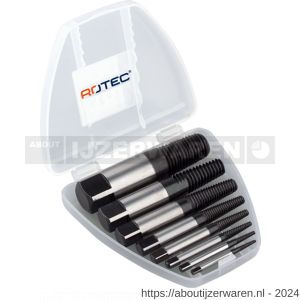 Rotec 380 tapeinduithalerset 8 delig M3-M50 nummer 1-8 in kunststof doos - W50911663 - afbeelding 1