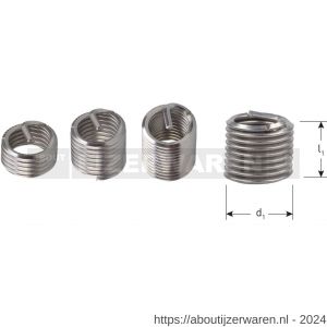 Rotec 389 Ro-Coil draadinsert metrisch fijn MF8x1,0 mm 2,5xD set 25 stuks - W50906066 - afbeelding 2