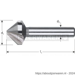 Rotec 400 HSS-G verzinkfrees 90 graden 3 snijkanten DIN 335C diameter 31,0 mm (M16) - W50906268 - afbeelding 2