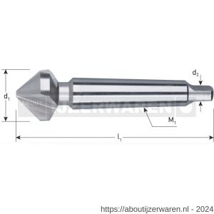 Rotec 401 HSS-G verzinkfrees 90 graden MK4 DIN 335D diameter 80,0 mm - W50906276 - afbeelding 2