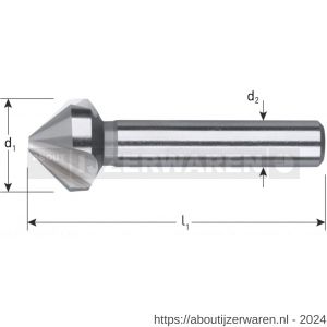 Rotec 402 HSS-G verzinkfrees 90 graden 3 snijkanten aluminium DIN 335 C 8,3 mm M4 - W50906278 - afbeelding 2