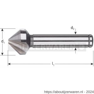 Rotec 403 HSS-E verzinkfrees 90 graden 3 snijkanten Inox DIN 335 C 25 mm M12 - W50906293 - afbeelding 2