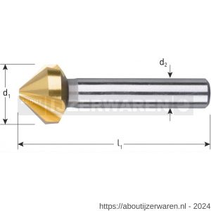 Rotec 404 HSS-G verzinkfrees 90 graden 3 snijkanten TiN DIN 335 C 16,5 mm M8 - W50906299 - afbeelding 2