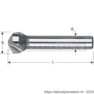 Rotec 409 HSS-G verzinkfrees 120 graden vorm C diameter 20,5 mm - W50906349 - afbeelding 2