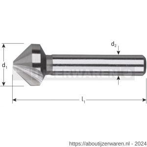 Rotec 413 HSS-G verzinkfrees 90 graden vorm C 1 snijkant DIN 335 A 12,0 mm - W50906354 - afbeelding 2