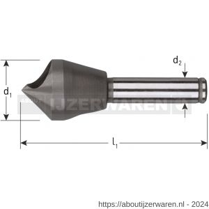 Rotec 417 HSS-E verzinkfrees 90 graden met schuin gat 10 mm (2-5 mm) - W50906367 - afbeelding 2