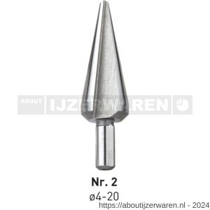 Rotec 420 HSS conische plaatboor Splitpoint nummer 2 5,0-20,0 mm - W50906397 - afbeelding 1