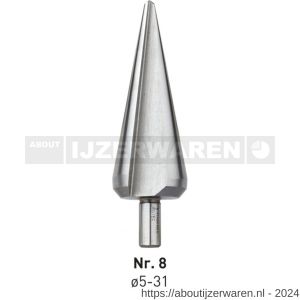 Rotec 420 HSS conische plaatboor Splitpoint nummer 8 5,0-31,0 mm - W50906403 - afbeelding 1