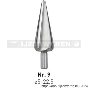 Rotec 420 HSS conische plaatboor Splitpoint nummer 9 5,0-22,5 mm - W50906404 - afbeelding 1